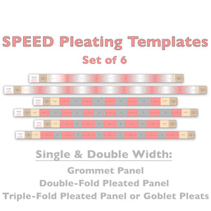 SPEED Pleating Templates, Set of 6
