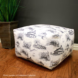 Large Kapok Pouf Ottoman Insert