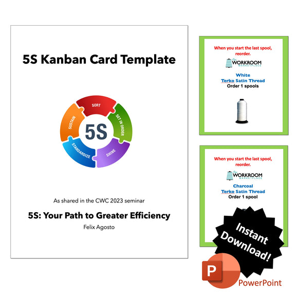 5S Kanban Card Template