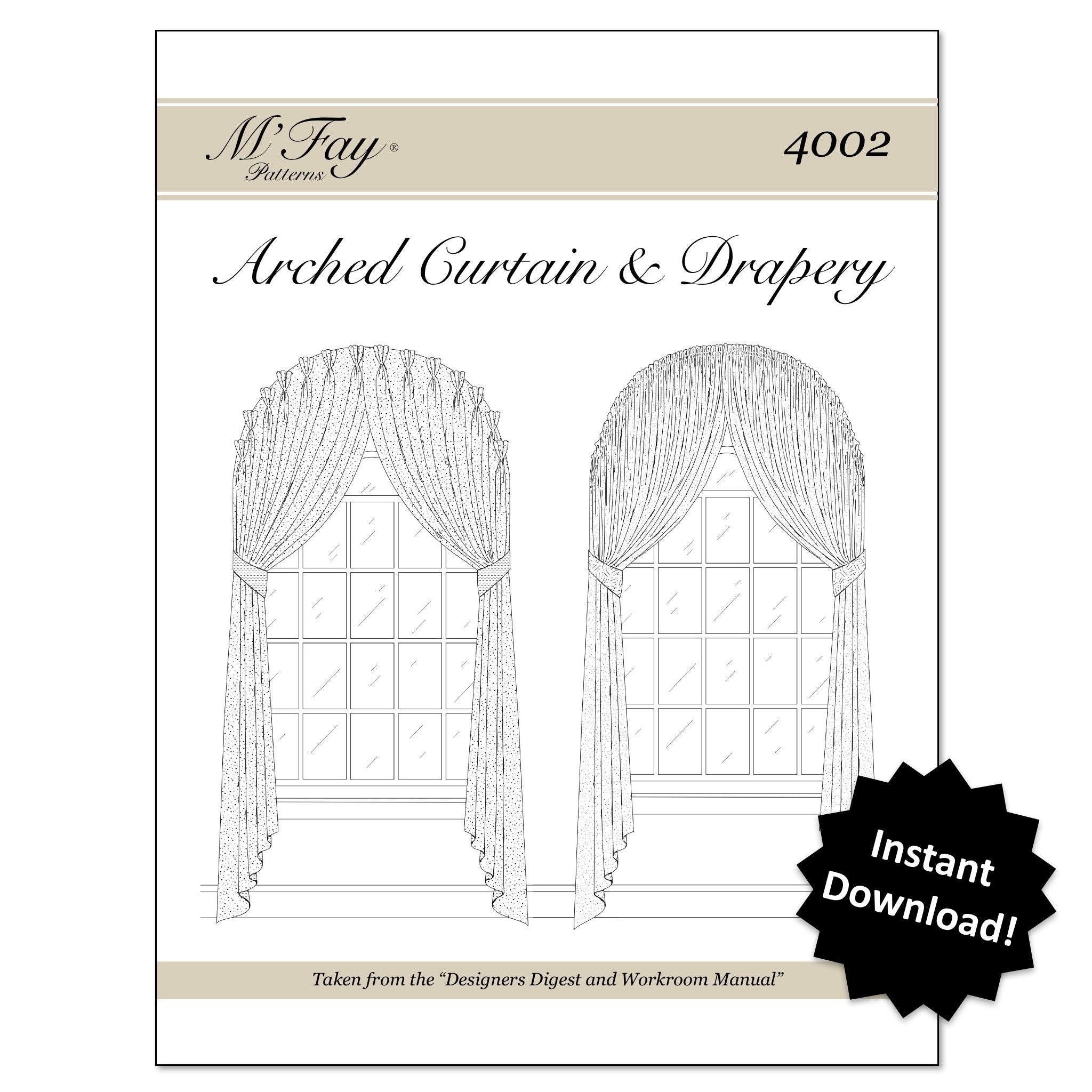 Arched Curtain Drapery – Workroom Marketplace