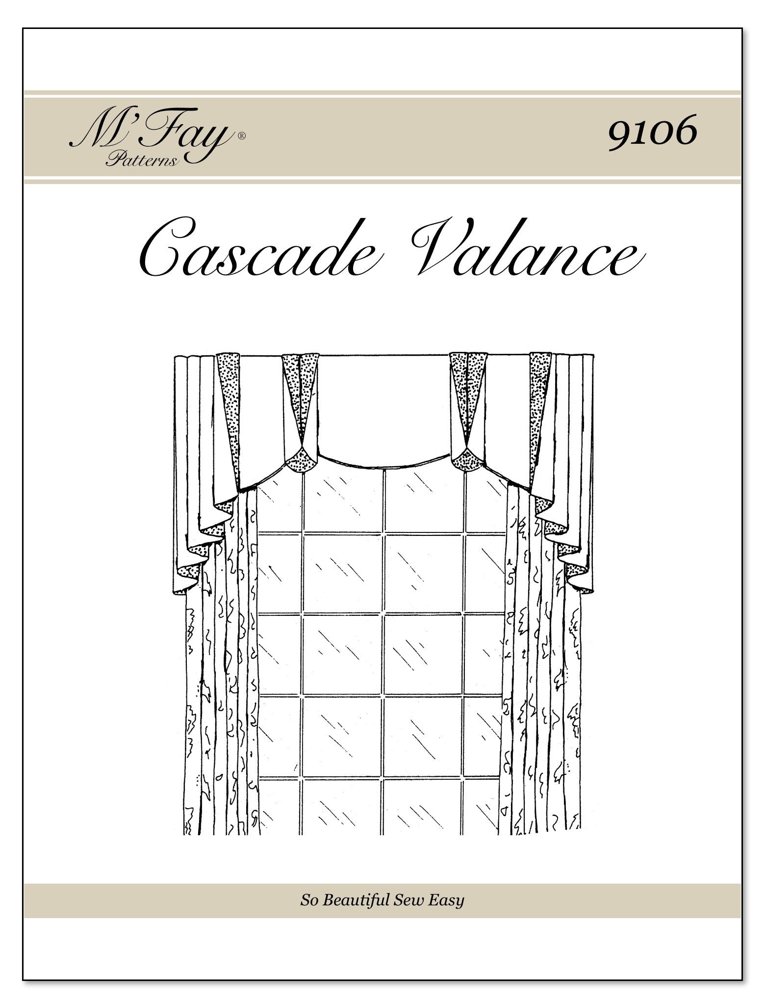 Cascade Valance M'Fay Patterns Workroom Marketplace
