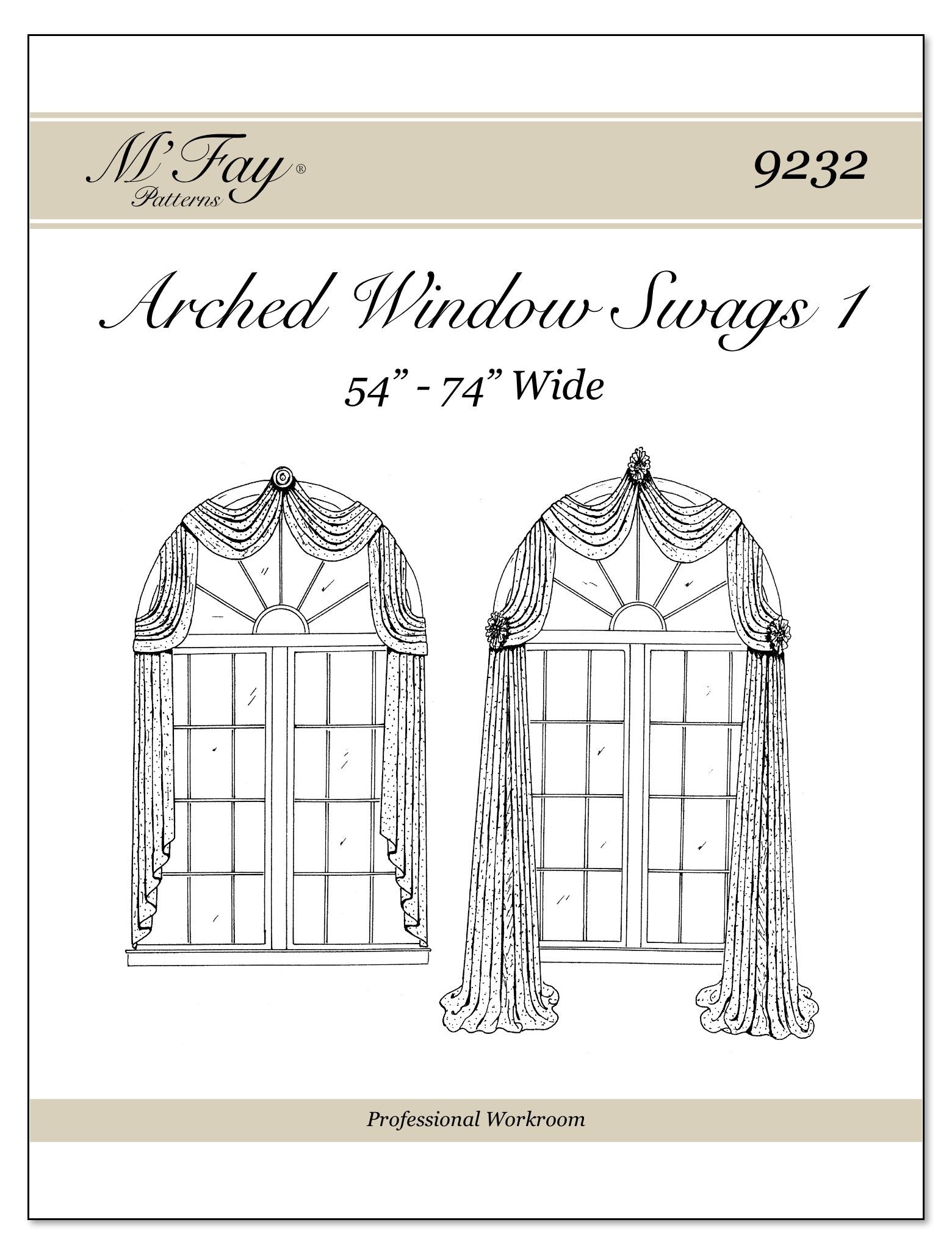 Arched Window Swags I | M'Fay Patterns – Workroom Marketplace