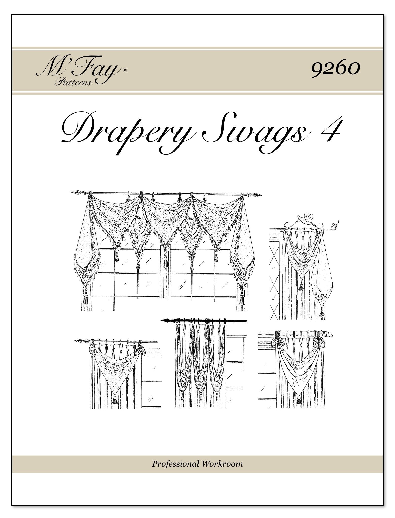 Drapery Swags 4 M'Fay Patterns Workroom Marketplace