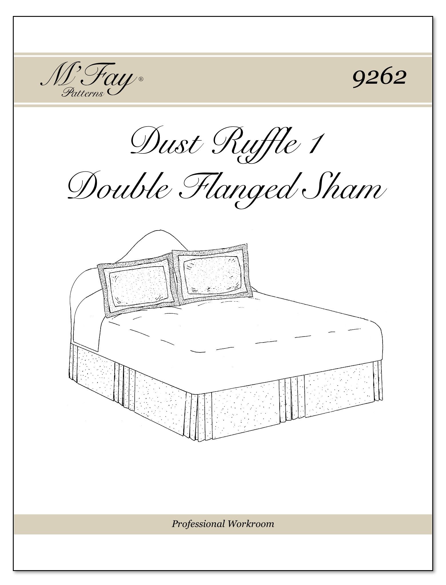 Dust Ruffle I Double Flanged Sham | M'Fay Patterns – Workroom Marketplace