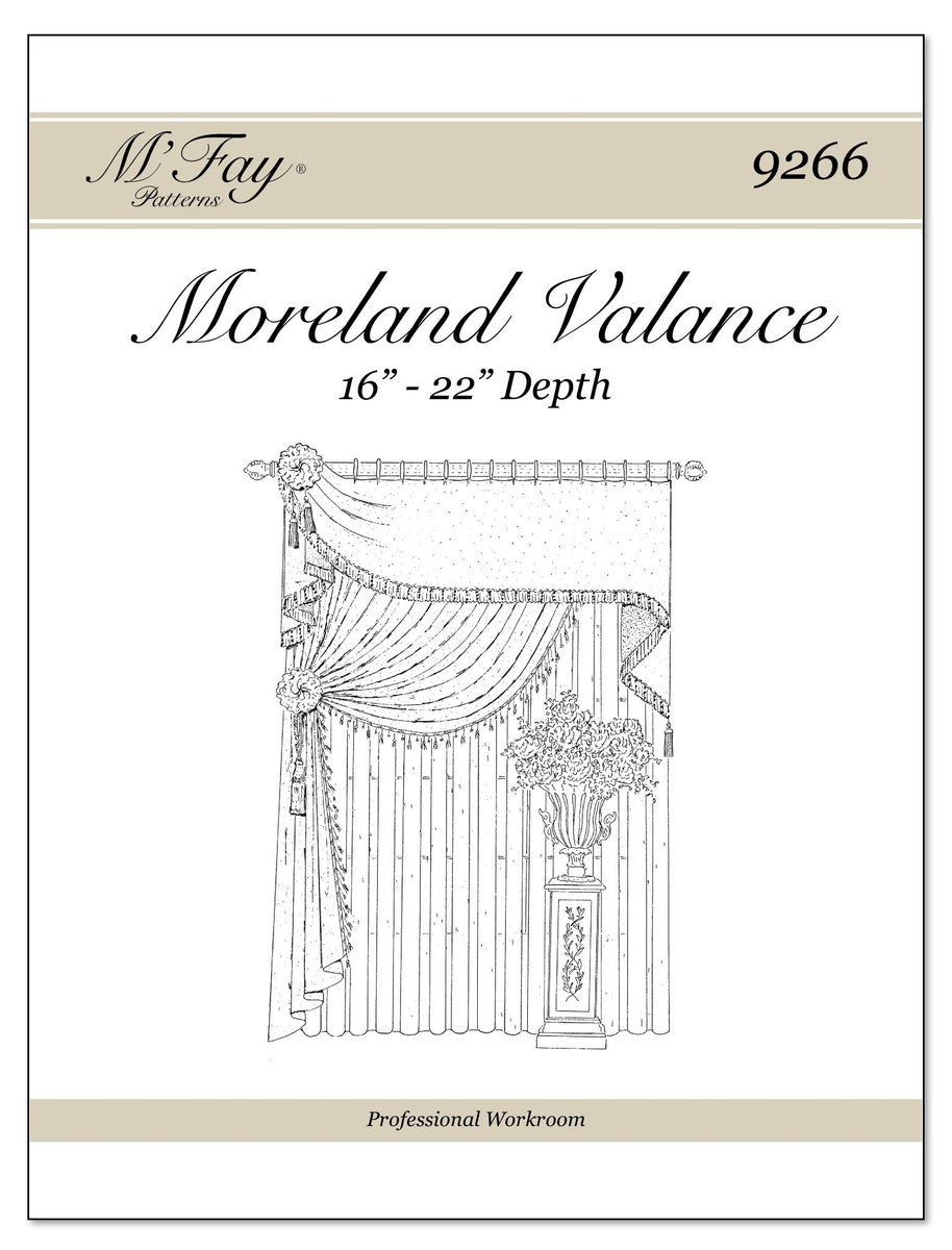 Moreland Valance 16 To 22 Depth M Fay Patterns Workroom Marketplace