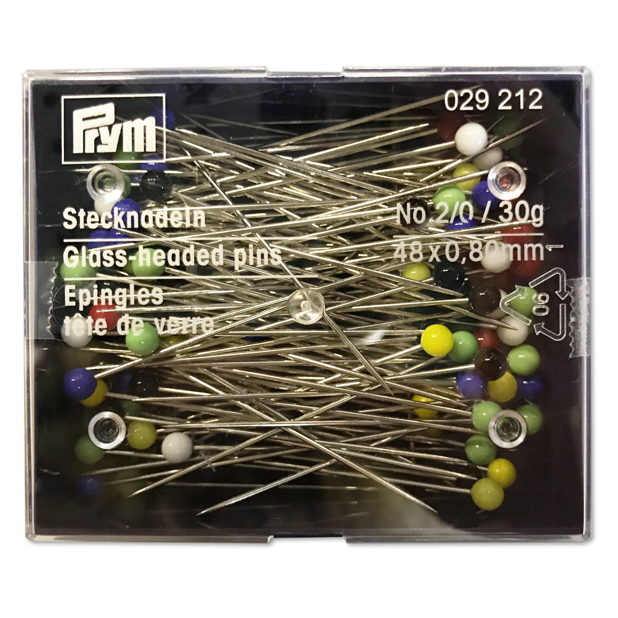Glass Head Pins Size 22 - Assorted Colors - MyNotions