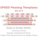 SPEED Pleating Templates, Set of 6